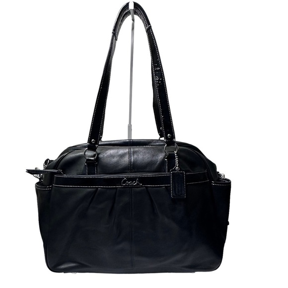 COACH Addison Black Leather Baby Bag/Tote - Picture 1 of 15